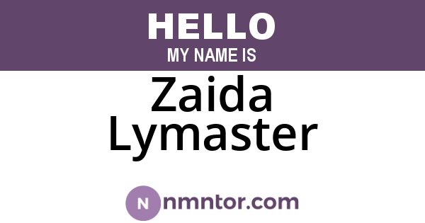 Zaida Lymaster