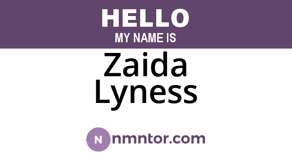 Zaida Lyness