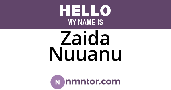 Zaida Nuuanu