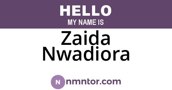 Zaida Nwadiora