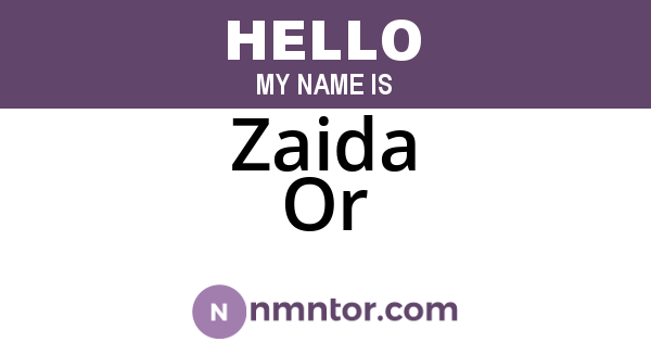 Zaida Or