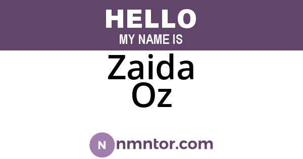 Zaida Oz