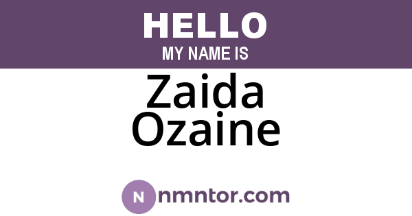 Zaida Ozaine