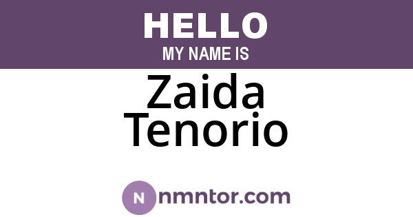 Zaida Tenorio