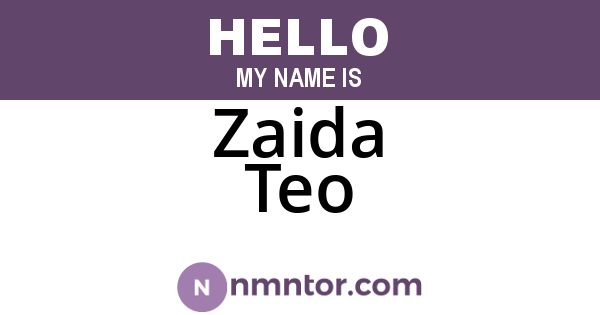 Zaida Teo