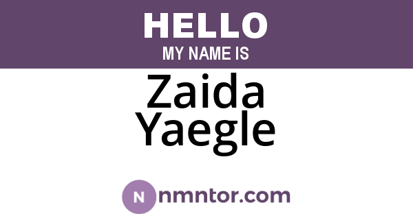 Zaida Yaegle