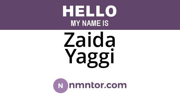 Zaida Yaggi