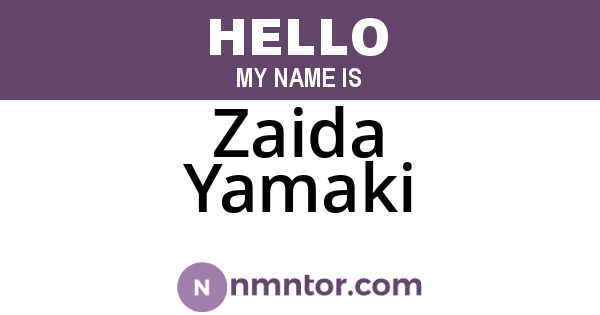 Zaida Yamaki