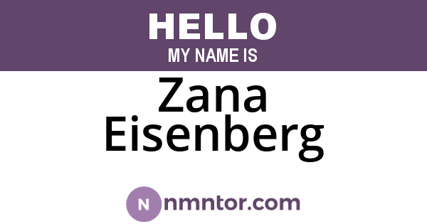 Zana Eisenberg