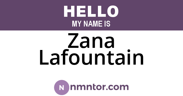 Zana Lafountain