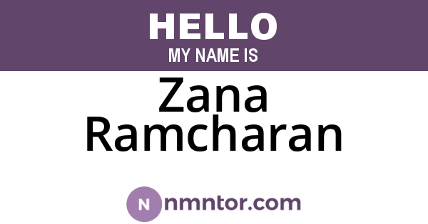 Zana Ramcharan