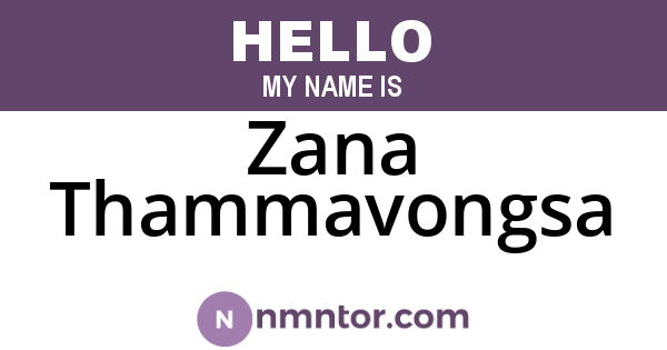 Zana Thammavongsa