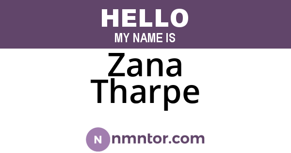 Zana Tharpe