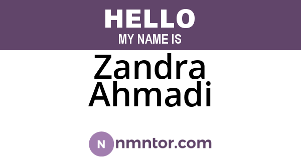 Zandra Ahmadi