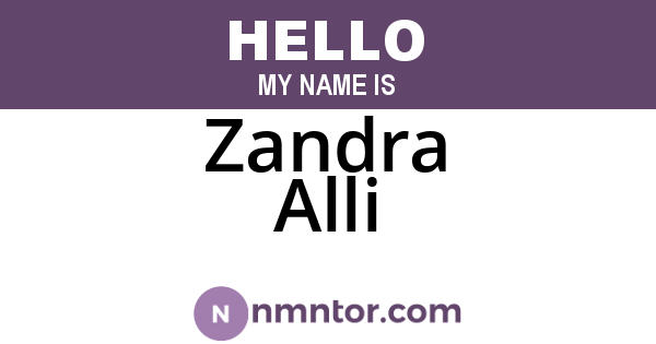 Zandra Alli