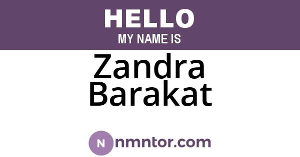 Zandra Barakat