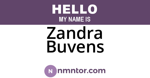 Zandra Buvens