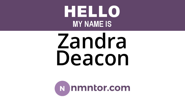 Zandra Deacon