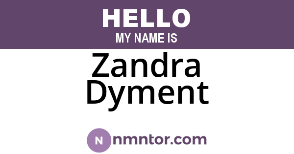 Zandra Dyment