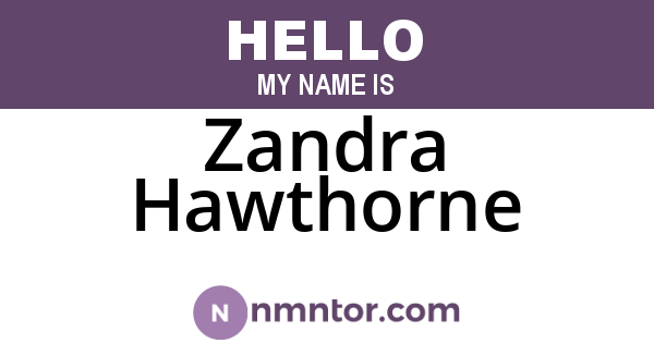 Zandra Hawthorne