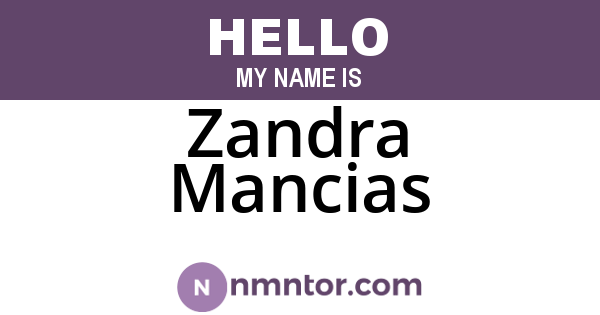 Zandra Mancias