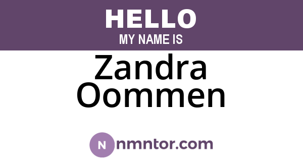 Zandra Oommen