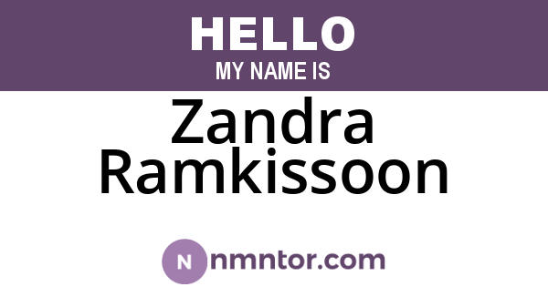 Zandra Ramkissoon