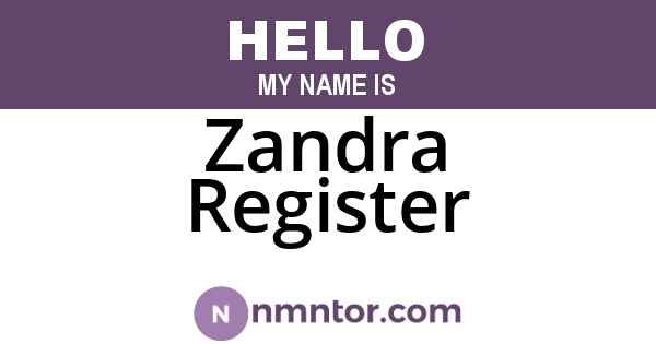 Zandra Register