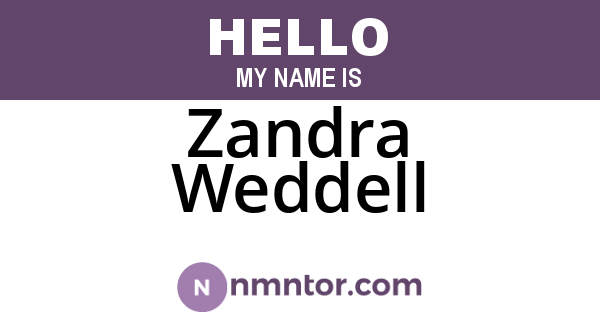 Zandra Weddell
