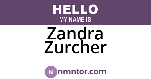 Zandra Zurcher