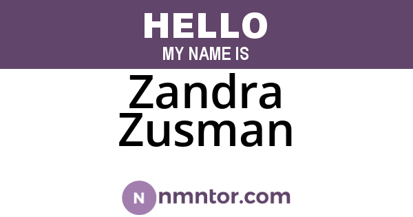 Zandra Zusman