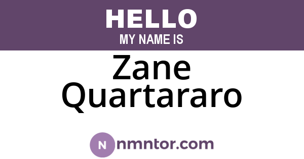 Zane Quartararo