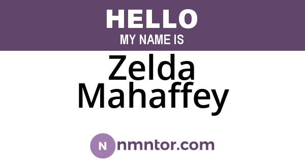 Zelda Mahaffey