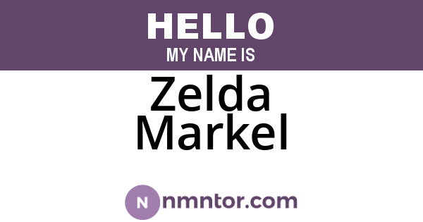 Zelda Markel