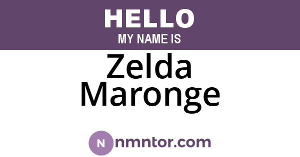 Zelda Maronge