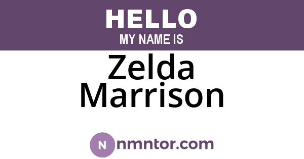 Zelda Marrison
