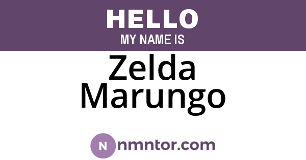 Zelda Marungo