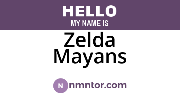 Zelda Mayans