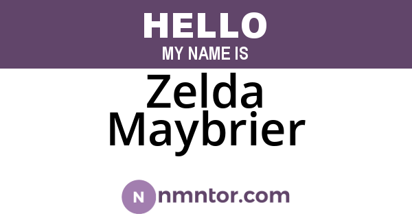 Zelda Maybrier