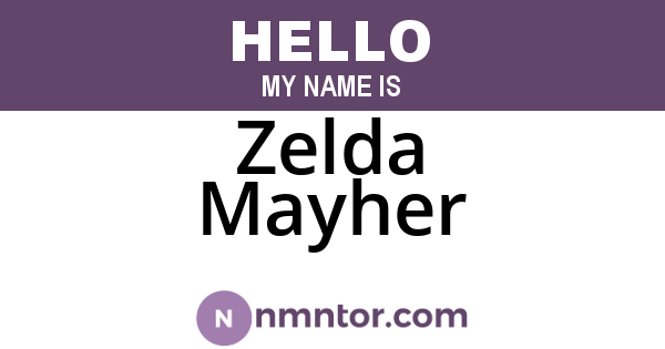 Zelda Mayher
