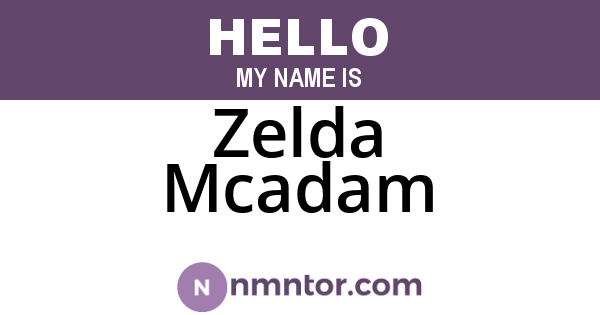 Zelda Mcadam