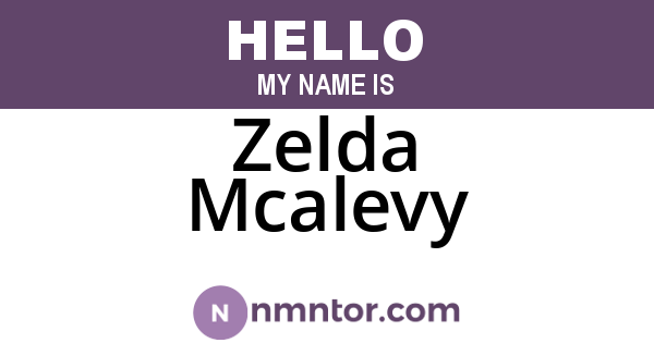 Zelda Mcalevy