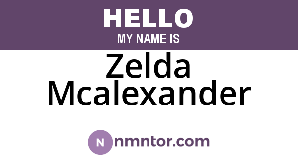 Zelda Mcalexander
