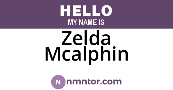 Zelda Mcalphin
