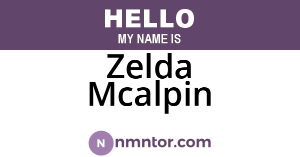Zelda Mcalpin