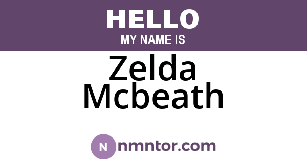 Zelda Mcbeath