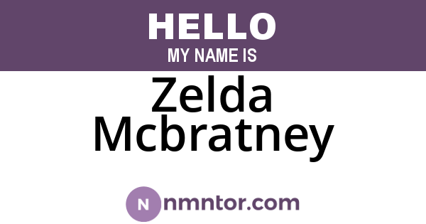 Zelda Mcbratney