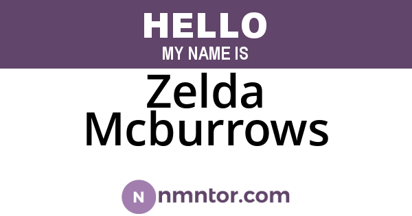 Zelda Mcburrows