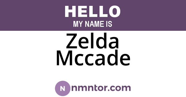 Zelda Mccade