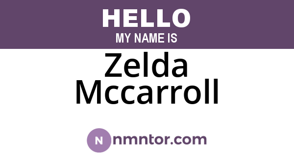 Zelda Mccarroll